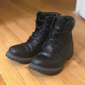 6” Premium Black Leather Timberlands (Waterproof)